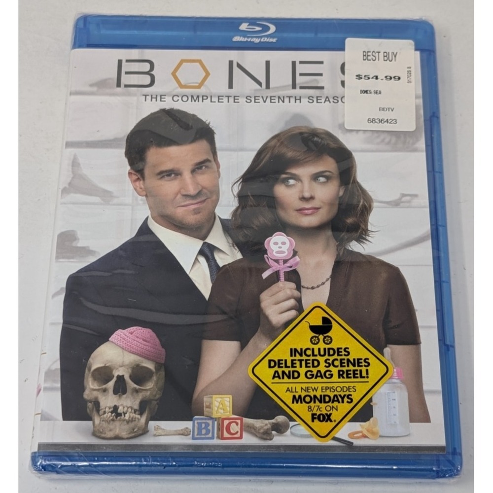 Bones The Complete Seventh 7 Season Blu-ray 3-Disc‎ Set New & sealed